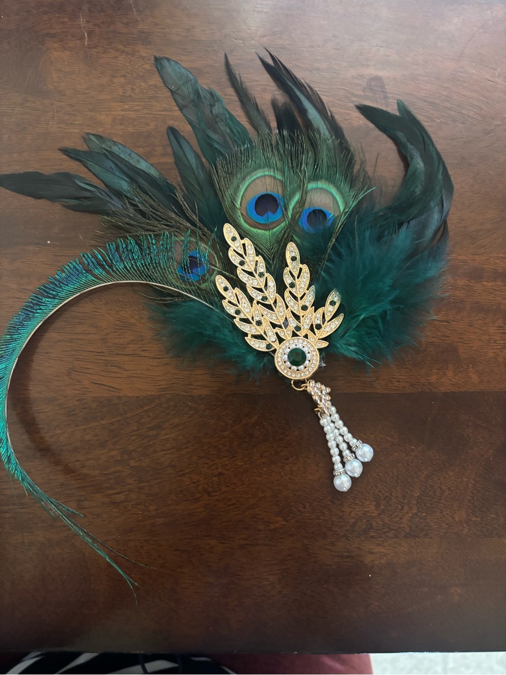 Peacock Feathers Hair Clip